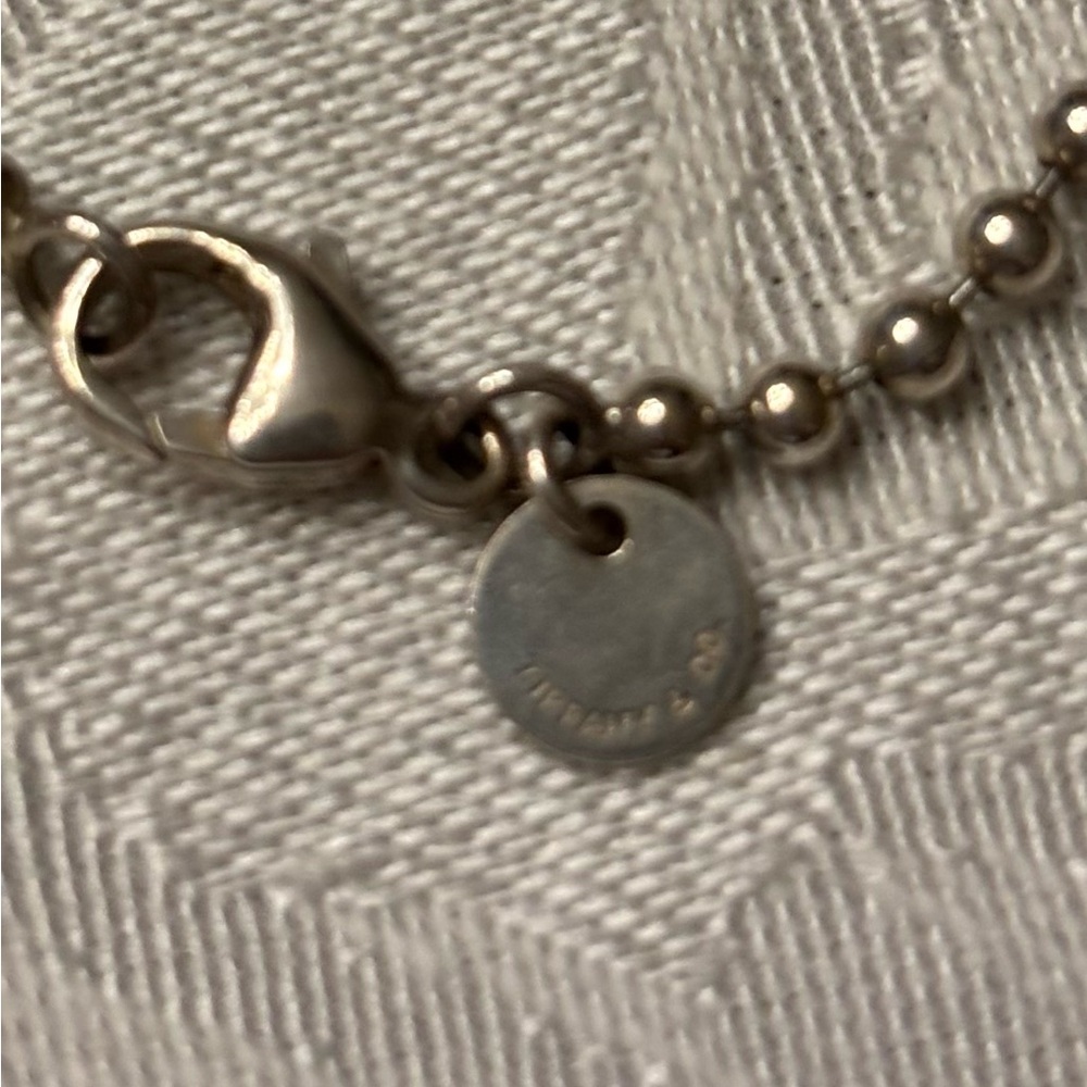 Tiffany &Co Sterling 925 ball necklace/chain. 33” long. - Picture 6 of 8